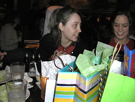 aly with presents
