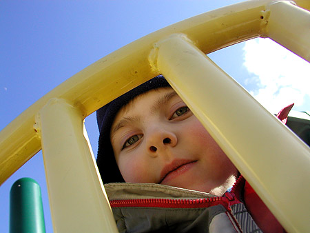 little man at the playground