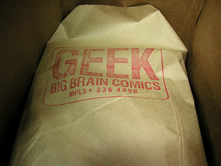 Big Brain's brown paper bag