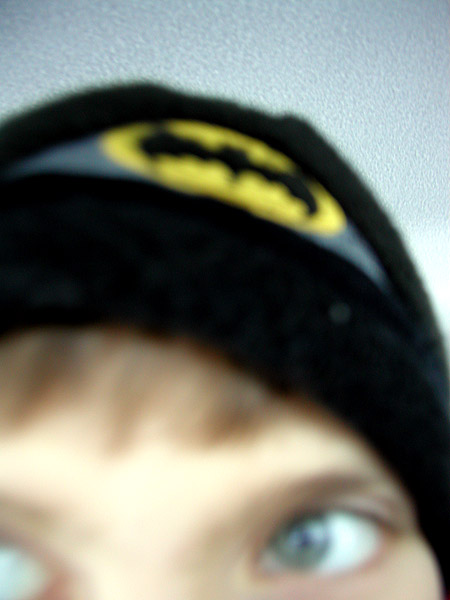 blurry Batman hat