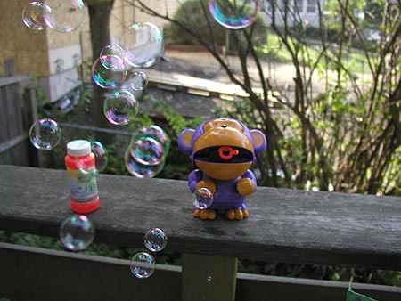 bubble monkey in action