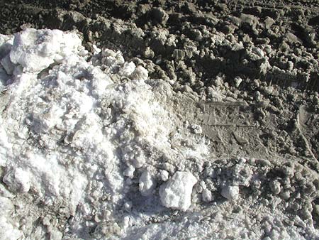 dirty slushy snow