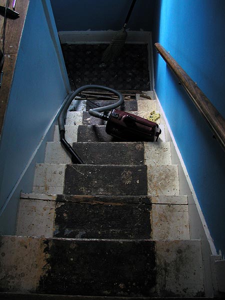 naked, dirty stairs
