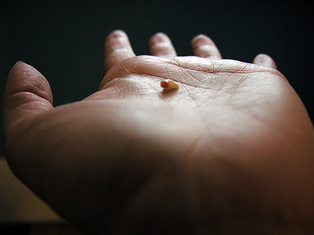 holding baby tooth #2