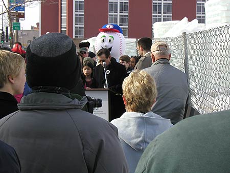 politicos with their oddball baseball head mascot