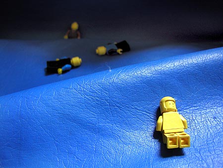 lego men adrift a sea of vinyl