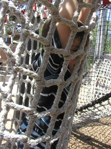 little man at the net park