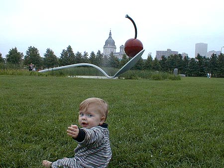 a much littler little man, at the sculpture garden