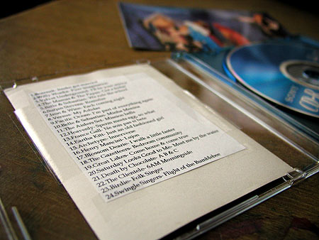 mix CD tracklist mix CD tracklist