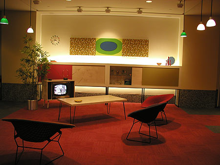 cool mod lounge at the History Center...I wish it were my living room