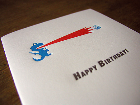 monster cake birthday card