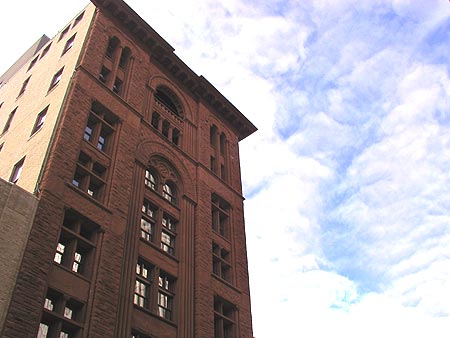old building, bluish sky