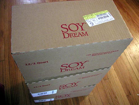 three cases of soy dream