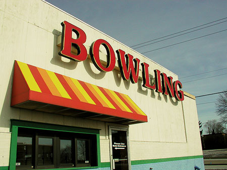 the bowling alley
