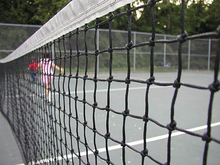 the kids, running around the tennis courts