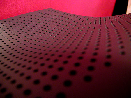 the polka-dotted top of my new monitor