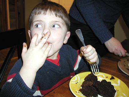 two fisted cake eating