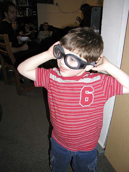 the little man with some found goggles