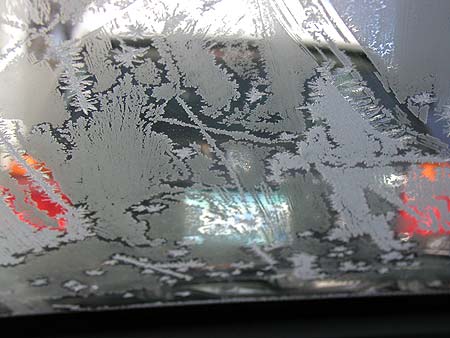 frosty windshield